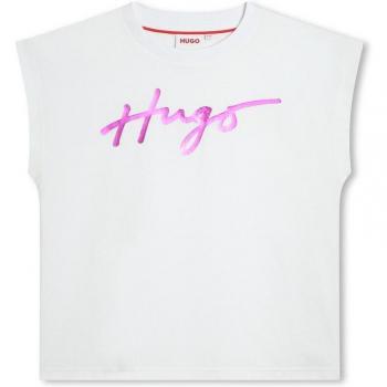 T-shirt FILLE Hugo sans manches Blanc 16A