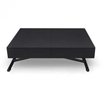 Table basse Menzzo noir mat 19x75x80cm