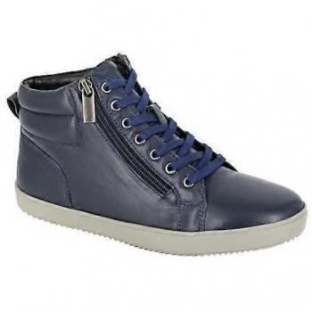 Mujer Botas de Piel Adalia Cipriata UK 6 Negro