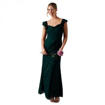 Oasis Floral Ruche Front Maxi Dress for Bridesmaids