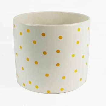 18×18×15 cm Golden Leaf Gold Dot Plant Pot