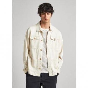 Giacca Bingham Denim Ecru Pepe Jeans