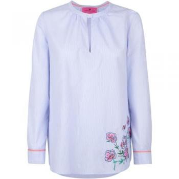 Bluse OdeliaL von Lieblingsstück in Blau mit Stehkragen