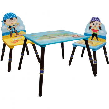 Set Pirata di Legno W-7484A – Tavolo e Sedie Interne