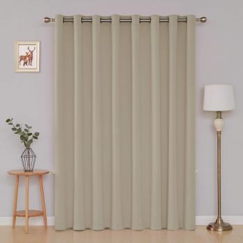 Deconovo Super Soft Blackout Door Curtain – 100×95 in., Beige, 1 Panel