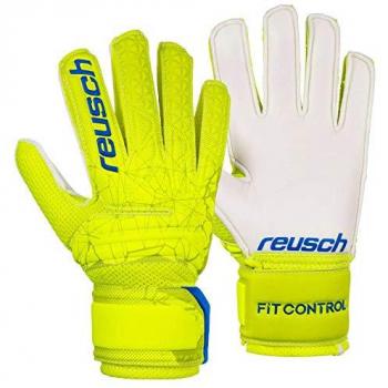 Reusch Kinder Fit Control Sd Open Cuff Torwarthandschuhe, lime/Safety yellow, 4