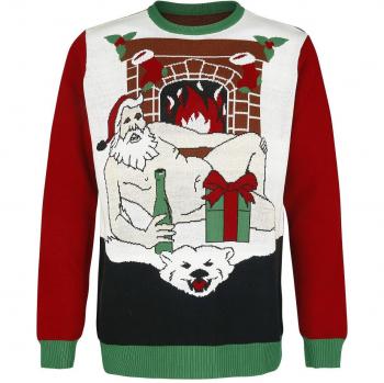 Suéter Festivo “Santa Fuego” Hombre 5XL Multicolor