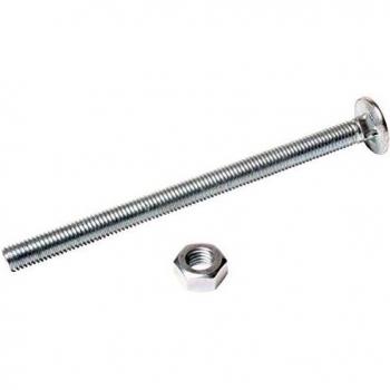 Tornillo zincado M6x45 con tuerca hexagonal blanca