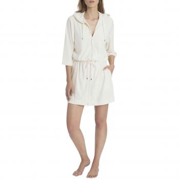 Calida Damen‑Kopfkissen‑Kimono: 90 cm Frottee mit Kapuze – After Shower