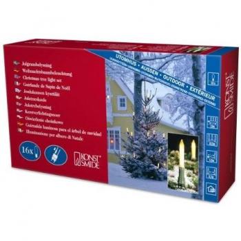 Guirlande d'extérieur avec 16 bougies