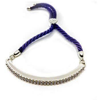 Bracciale Panarea Argento e Viola Taglia Unica
