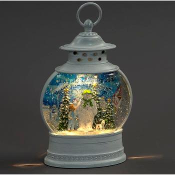 LED Snow Dog Water Lantern – White Edition