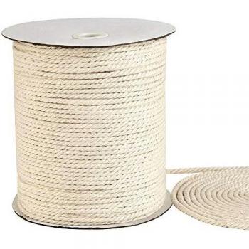 SUNTQ Baumwollschnur Makramee 4‑lagig – 200 m, 4 mm