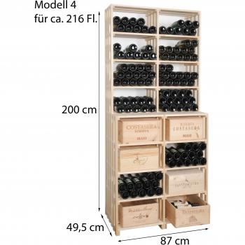 CaveauSTAR 4‑Stufen Weinregal – 216 Fl