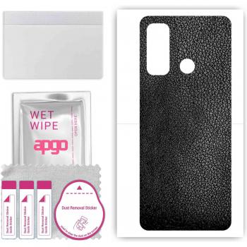 Papel Folio Protector Black Leather para Tecno Spark Power 2 Air