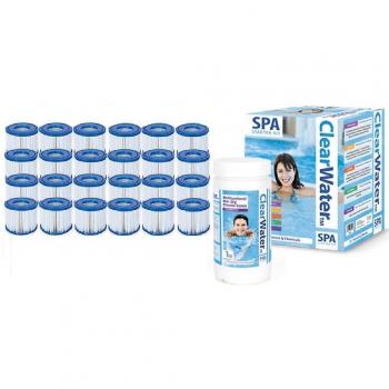 Lay Z Spa Gold Set: 24 Filters, Chemicals & Test Strips
