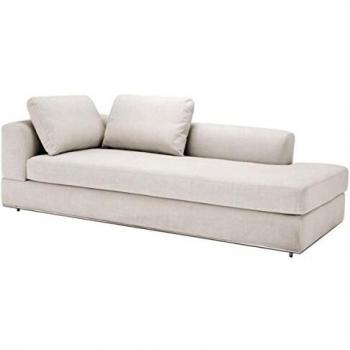 Casa Padrino Designer Sofa Naturfarbig Linksseitig 231 x 101 x H. 85 cm