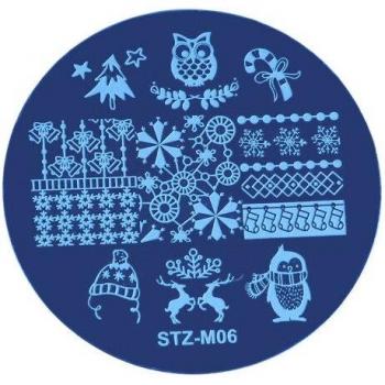 Outil peinture à ongles: modèle de plaques noël