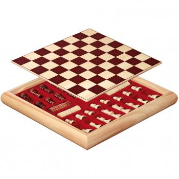 Collezione Filos: Scacchi & Dama con Custodia di Legno