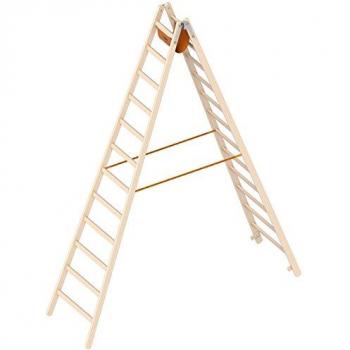 Layher Holzstehleiter 2x12 Sprossen Ö-Norm Z1501