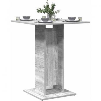 Table Bistrô Sonoma 60x60x75 cm Noir & Bois d'Ingénierie Contemporain