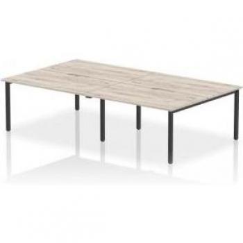Evolve Plus 1400mm B2B 4-Seat Grey Oak Workspace Bench