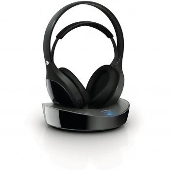Philips SHD8600UG/10 Wireless Hi‑Fi‑Over‑Ear‑Headphones mit biegsamem Bügel, geräuschunterdrückend, Schwarz