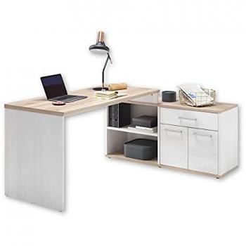 BEGA OFFICE Eckschreibtisch Romance, im Landhausstil, mit Sideboard, 140x130 cm