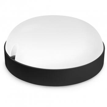 Applique Murale Extérieure 12W LED Ronde Capteur Noir Froid