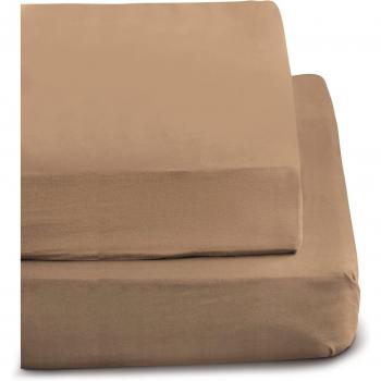 Irisette Merkur 150 × 250 cm Bettlaken aus feiner Baumwolle (Flanell), Camel