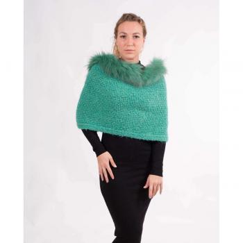 Bufanda de Lana con Zorro Verde Gebe Complements