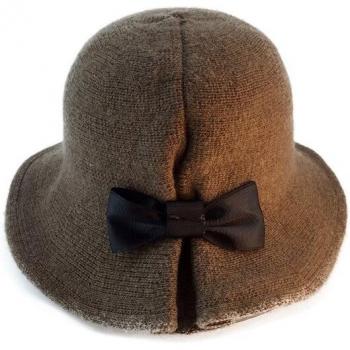 Retro Bowknot Wool Knitted Fisherman Cap for Women