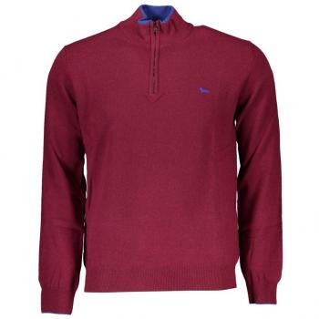 Harmont & Blaine Red Men's Half-Zip Sweater with Embroidery Size 2XL