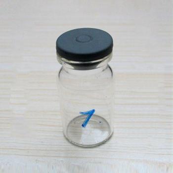 100pcs 7ml Small Glass Vials with Black Cap