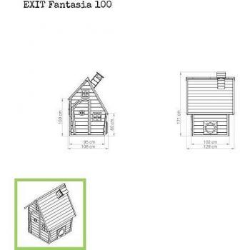 EXIT TOYS Cabane pour enfants en bois Fantasia 100 naturel