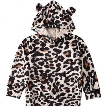 Baby Leopard Print Long Sleeve Coat
