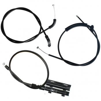 Conjunto de cables Bowden liberación capó motor para BMW E65 E66 7er, 3 unidades, negro