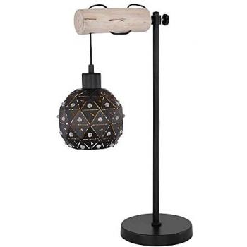 Lampada da tavolo regolabile in altezza con paralume in cristallo