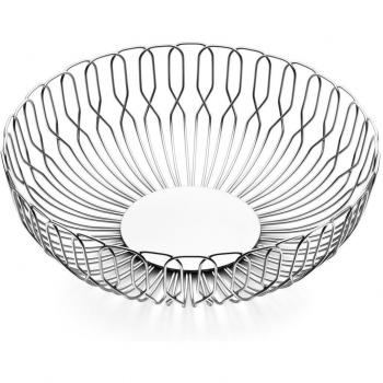 Alfredo Stainless Steel Bread Basket, Large