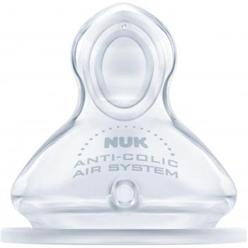 Nuk 10709257 First Choice+ Tettarella, Silicone, 2 Pezzi, 0-6 Mesi, Bianco, L