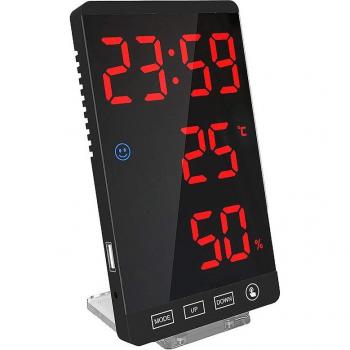 Modern Digital Alarm Clock with LED Display and Temperature Feature