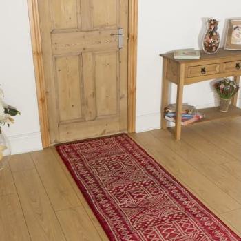 Deep Red Afrikans Floor Runner – 70 cm by 360 cm