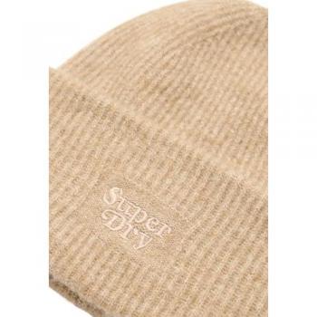 Superdry Gorro Soft Rib Marrón Adulto