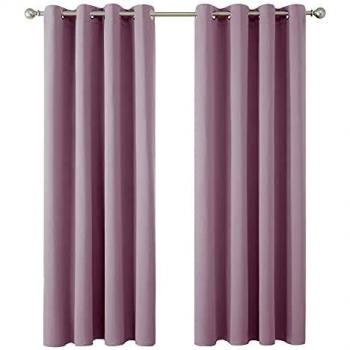 Deconovo Vorhänge, blickdicht, 160x107cm, Hellpink