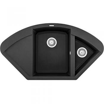 Elleci Lavello Incasso Easy Corner 2 Vasche Angolare con gocciolatoio 105,7x57,5
