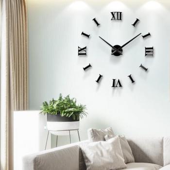 Large Quartz Wall Clock with DIY Acrylic Stickers