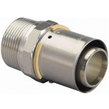 Adaptateur S-Press 40 mm x R 1 1/2 MT laiton étamé