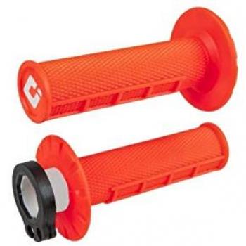 ODI Emig V2 Manopole Lock-On Semi-Waffle Bianche