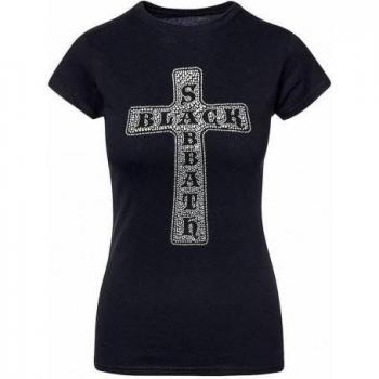 Black Sabbath Ladies’ XL Black Cross Top