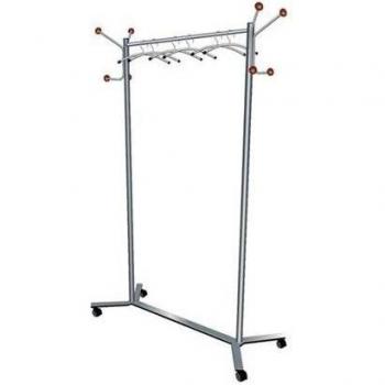 Adjustable Mobile Coat Rack with Metal Frame and 4 Wheels